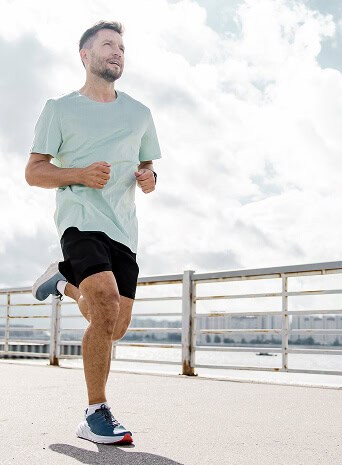 Man running outside
